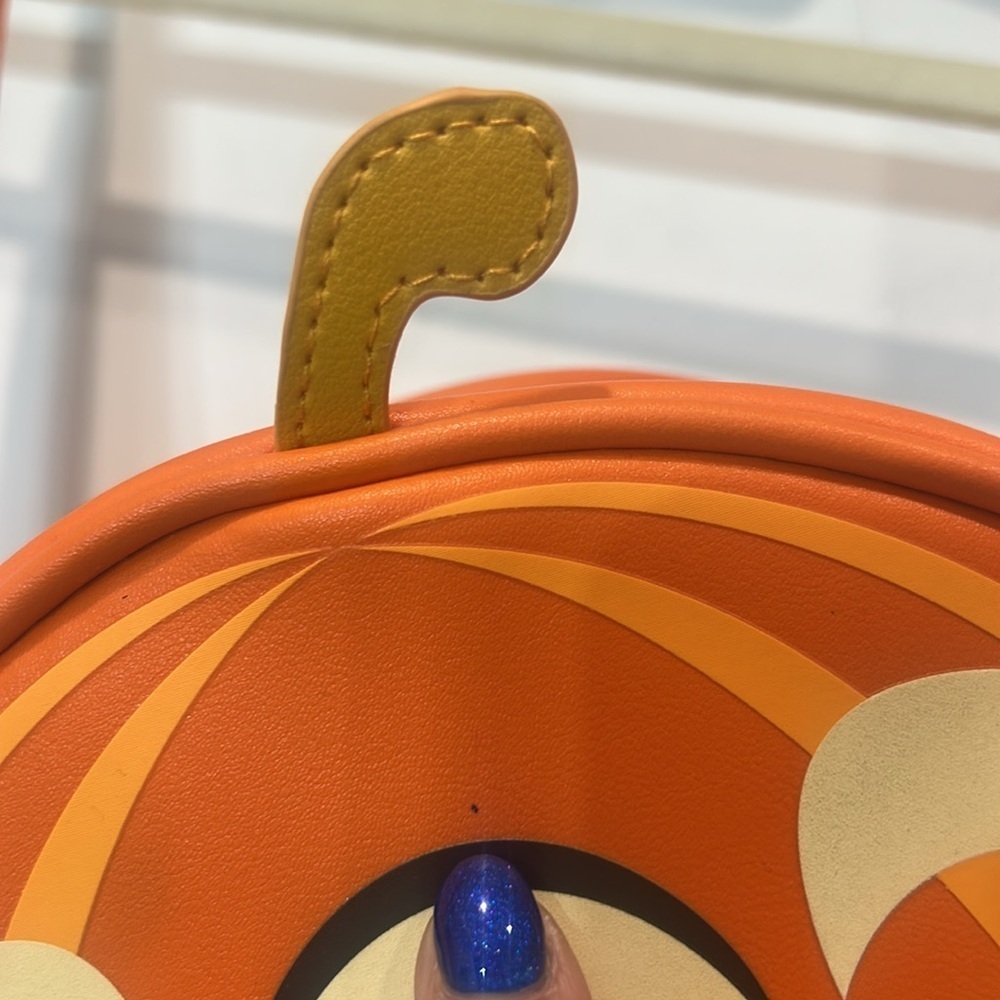 NWT Lilo & Stitch Halloween pumpkin head crossbody bag adjustable strap o/s - Picture 5 of 8